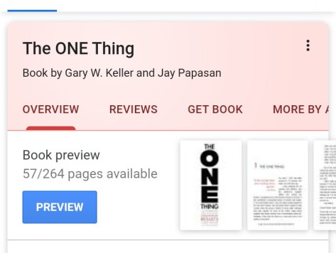 Book review Book review of The ONE Thing by Gary Keller.
